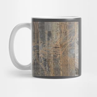 whimsical daisy flower engraved wood barnwood Mug